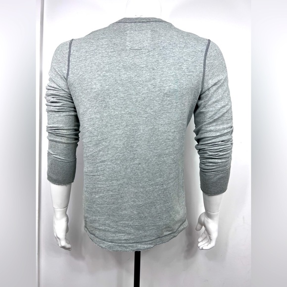 HOLLISTER V-NECK MEDIUM (M), GREY LONG- SLEEVES, 100%COTTON, SHIRT - Picture 4 of 16